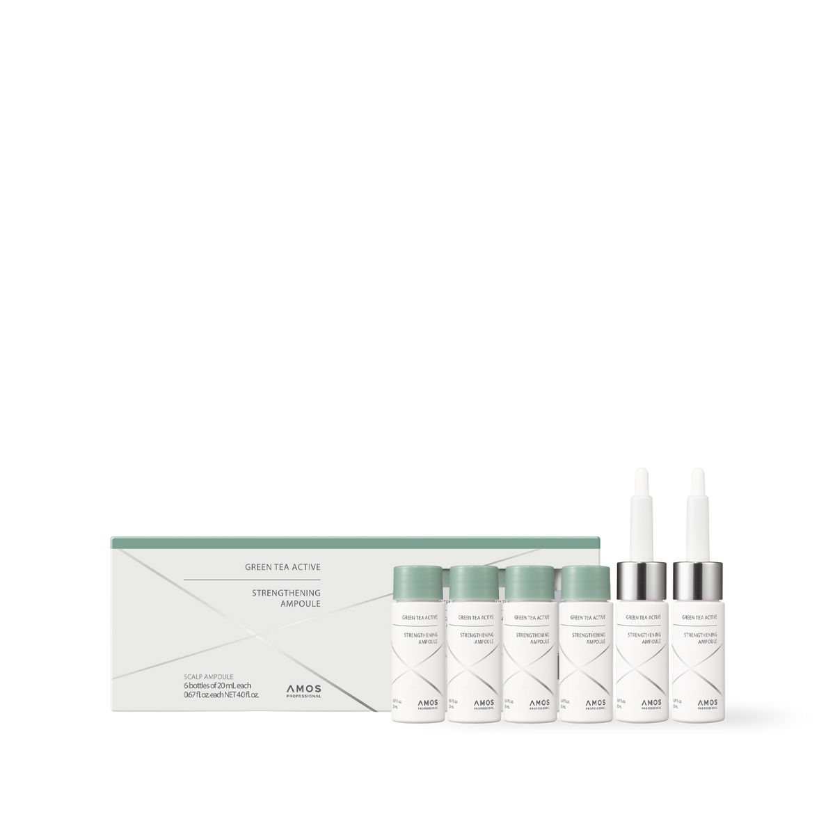 Professional Green Tea Active Strengthening Ampoule 20ml*6