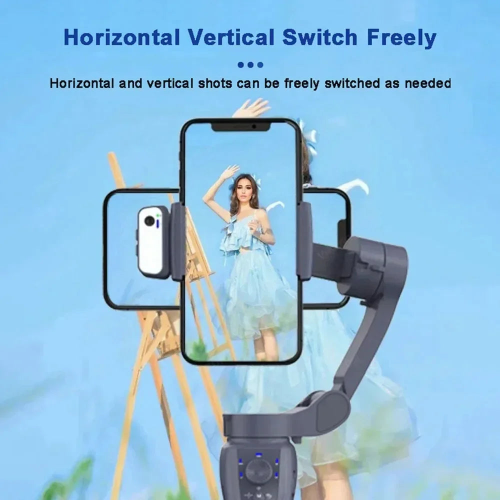 F12 Mobile Phone 3-Axis Anti-Shake Stabilizer with AI Intelligent Tracking & Face Recognition, TikTok Live Broadcast Vlog Camera PTZ Selfie Rod