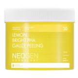 DERMALOGY LEMON BRIGHT PHA GAUZE PEELING 190ML (30 PADS)