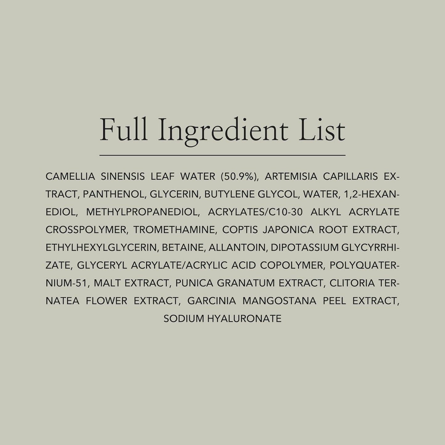 Calming Serum : Green tea + Panthenol 30ml