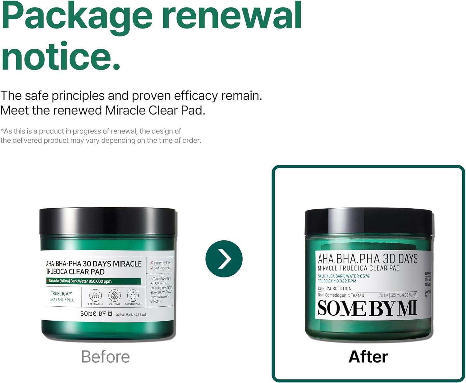AHA BHA PHA 30 Days Miracle Truecica Clear Pad 70ea