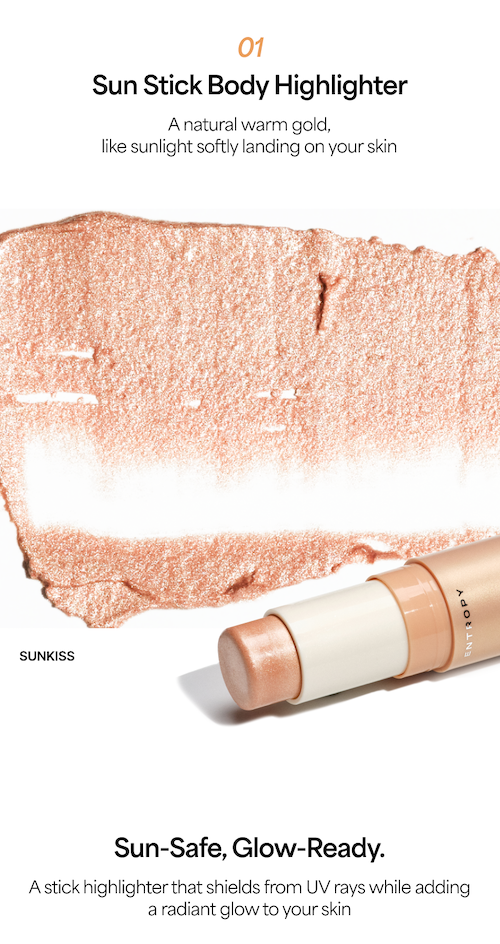 [ENTROPY] Cool Stick Body Highlighter - 2 Type - SUN Kiss No OTC ( Import X )