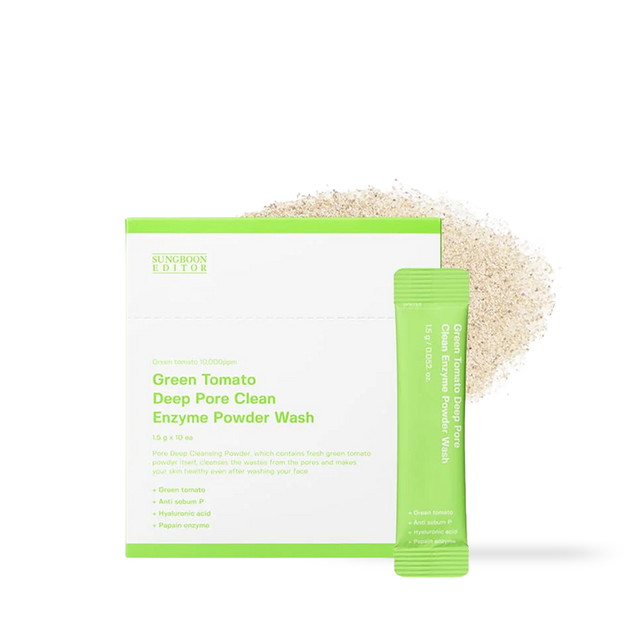 Green Tomato Deep Pore Clean Enzyme Powder Wash 1.5gX10ea