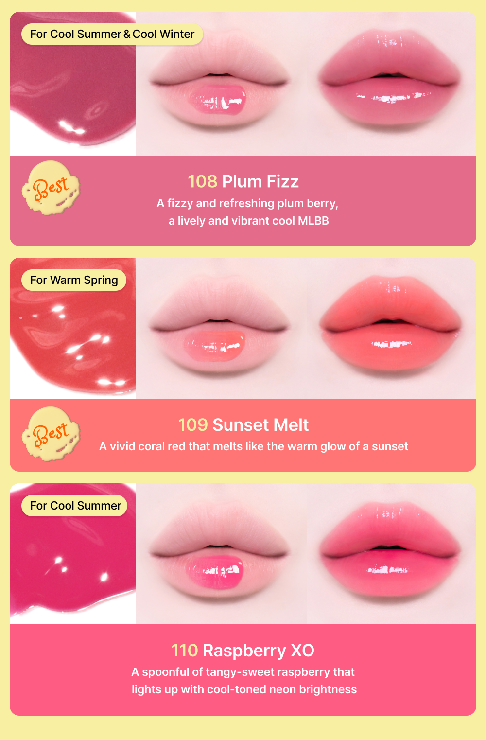 Glowit Sorbet Tint 4.5ml - 12 Colors