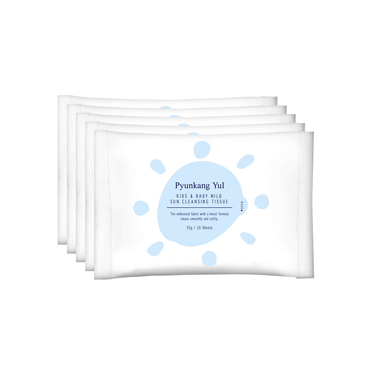 [PyunkangYul] Kids & Baby Mild Sun Cleansing Tissue 10Stk.*5