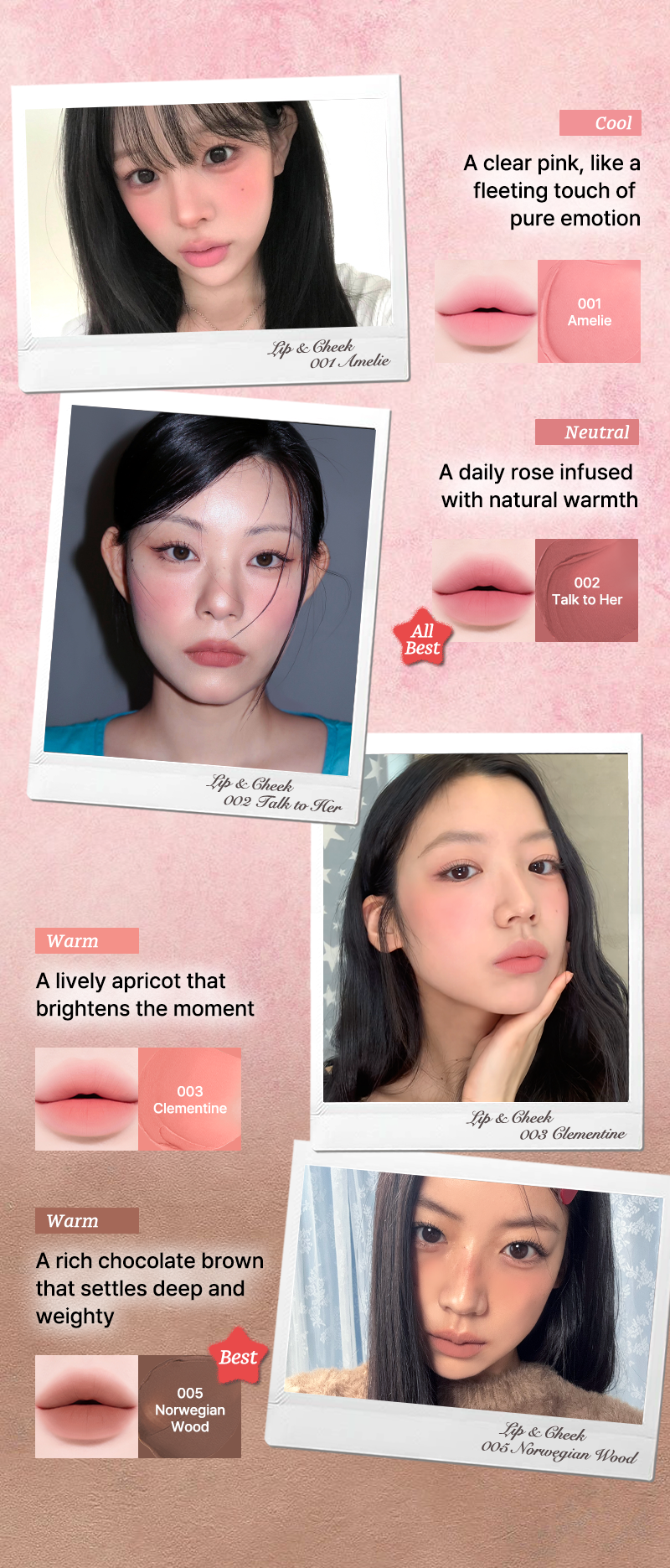 [Tiptoe] Mousse Tang Lip Matter - 6 Colors