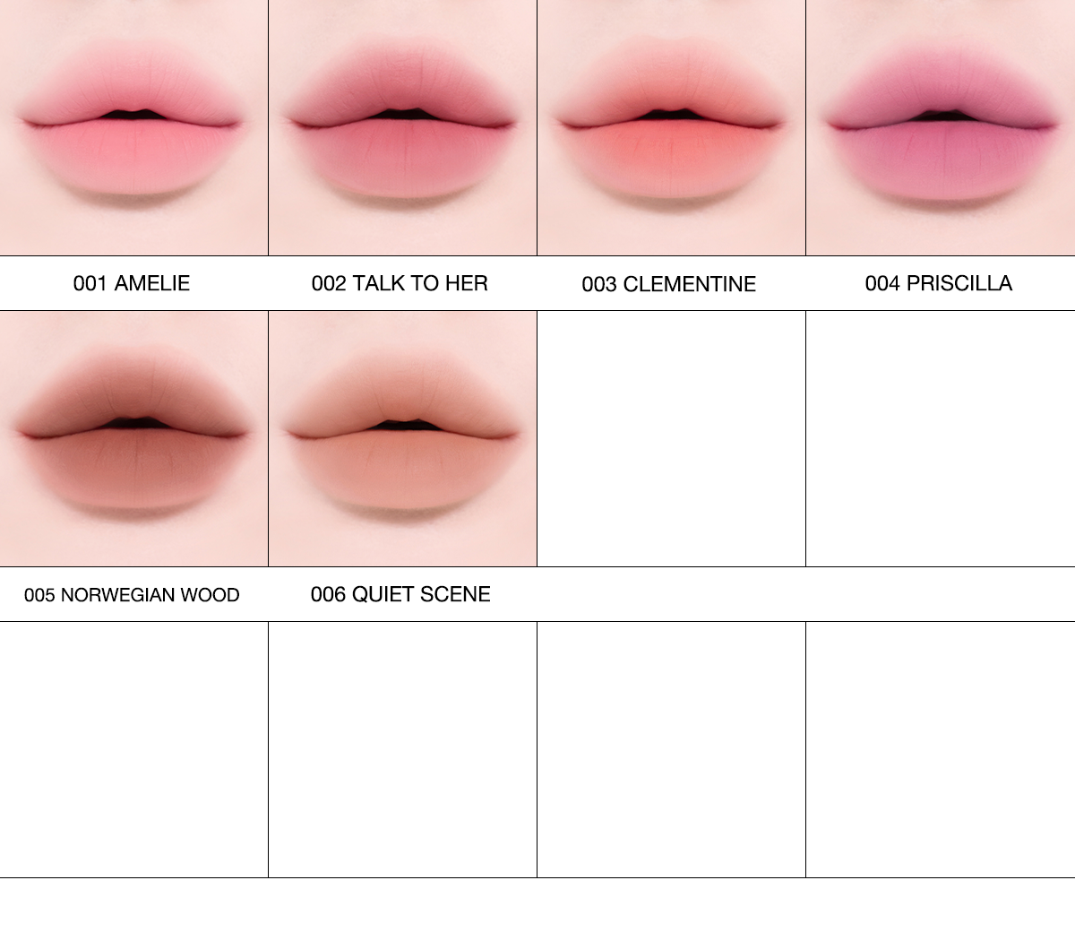 [Tiptoe] Mousse Tang Lip Matter - 6 Colors