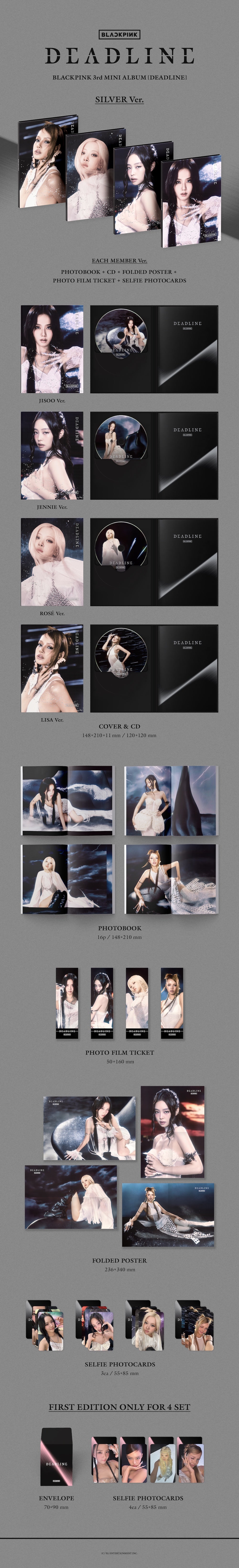 BLACKPINK 3rd MINI ALBUM [DEADLINE] SILVER Ver. - JISOO ver.