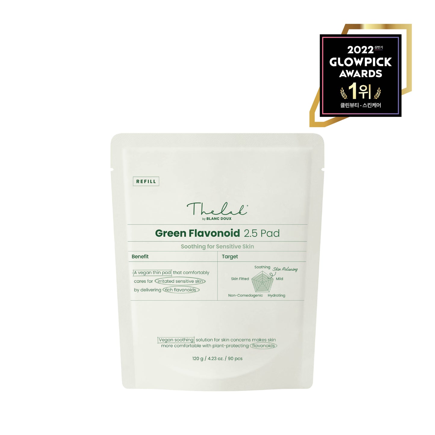 [THE LAB By BLANC DOUX] Green Flavonoid™ 2.5 Pad 120g (90 Stk.) NACHFÜLLPACKUNG