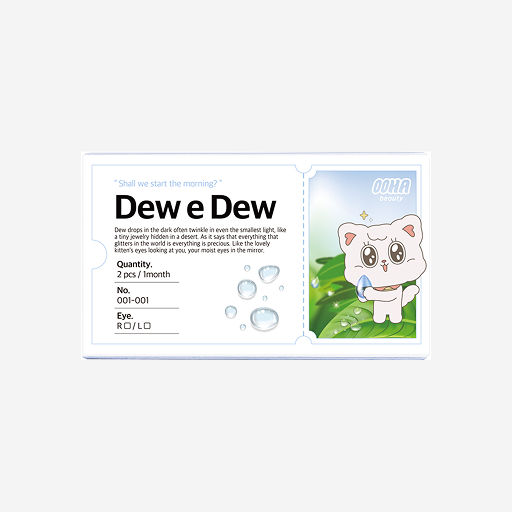 [OOHA] Dew E Dew Charcoal 1 Month Colored Contact Lens (2 pcs) - 25 powers