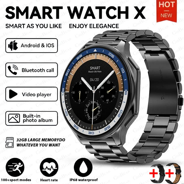DT Watch X Smartwatch with 4G Large Memory, Waterproof Bluetooth Calling, Local Music & Video Playback