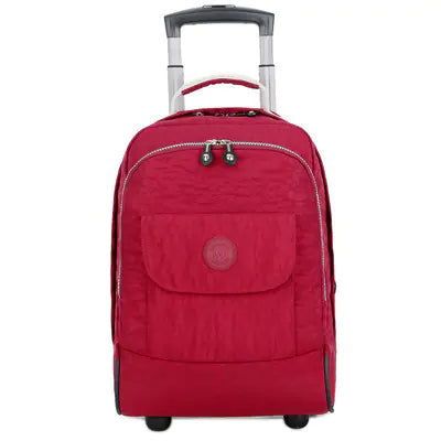 17-Inch Waterproof Rolling Backpack for Students and Travel