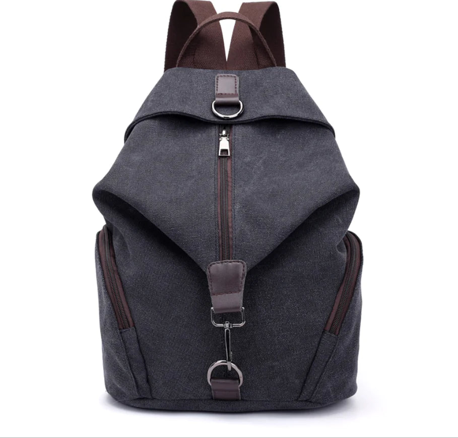 College Style Canvas Backpack and Tote Bag
