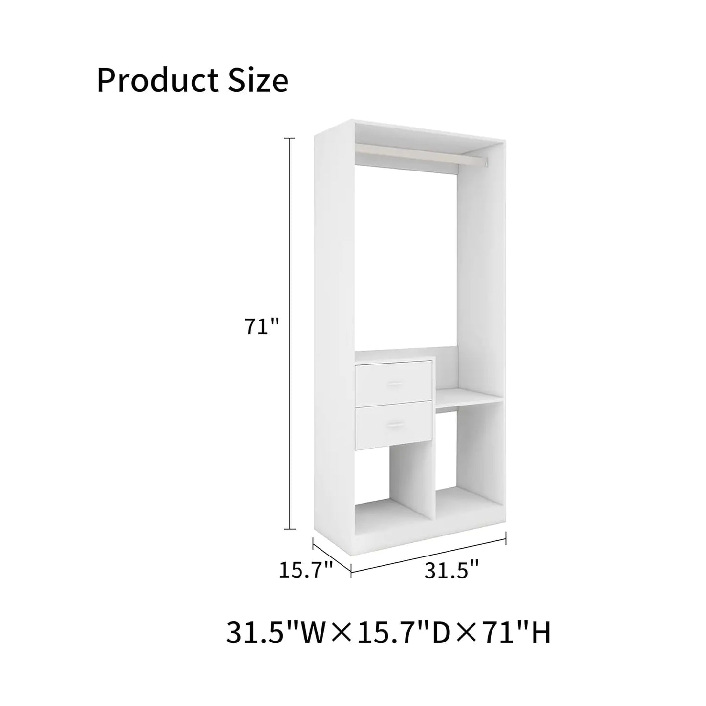 Gray Freestanding Closet Organizer