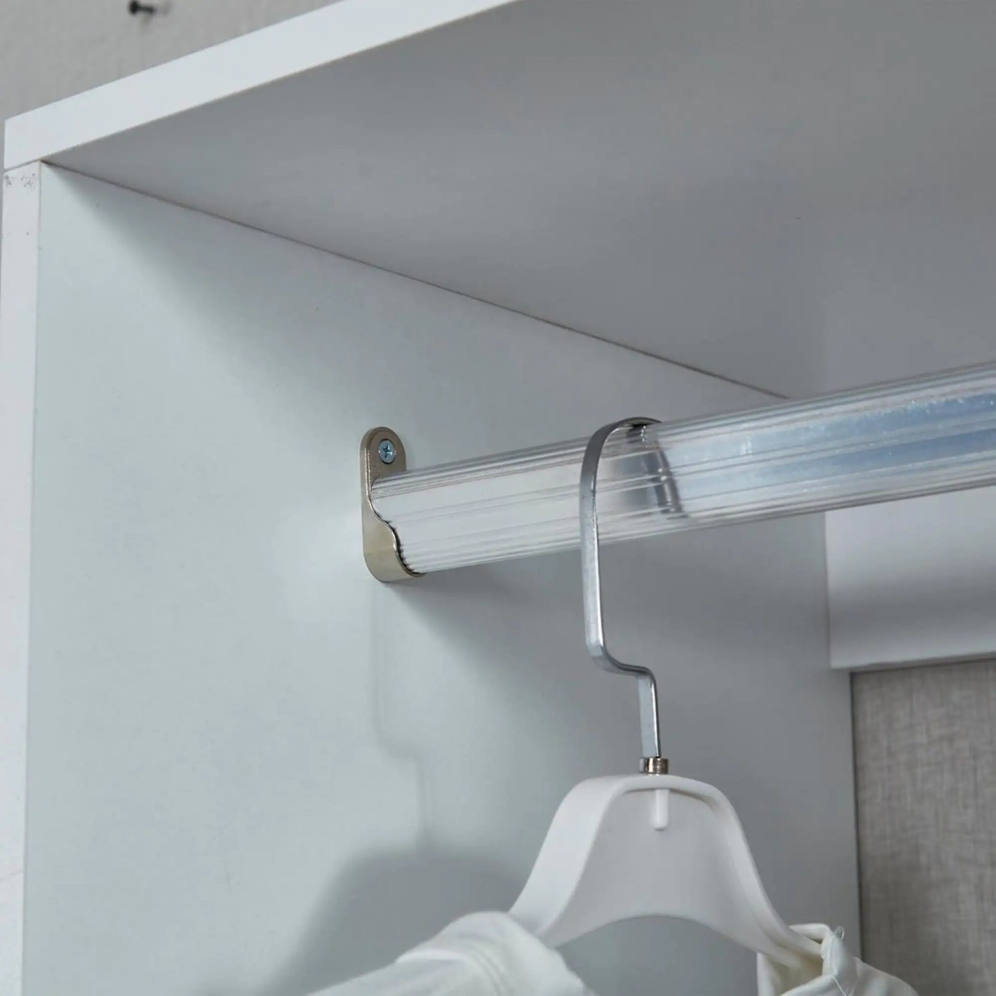 Compact Gray Closet Organizer with Drawers